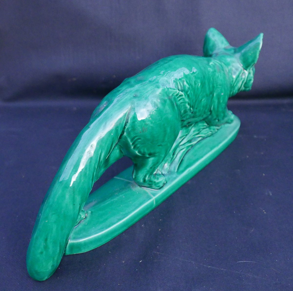 Renard Céramique Vernissée Art Deco XXème siècle-photo-3