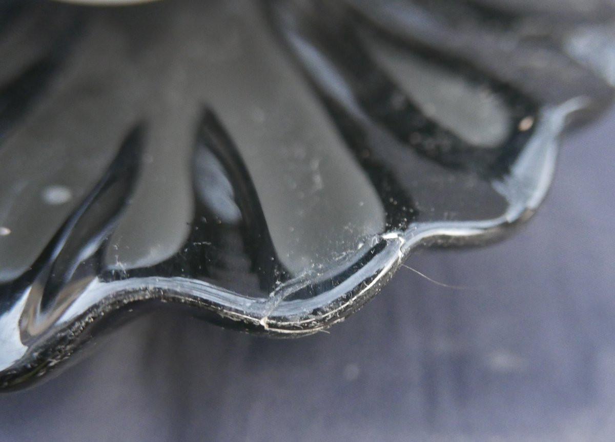 Lampe Coquillage Vintage Céramique et Opaline XXème siècle-photo-4