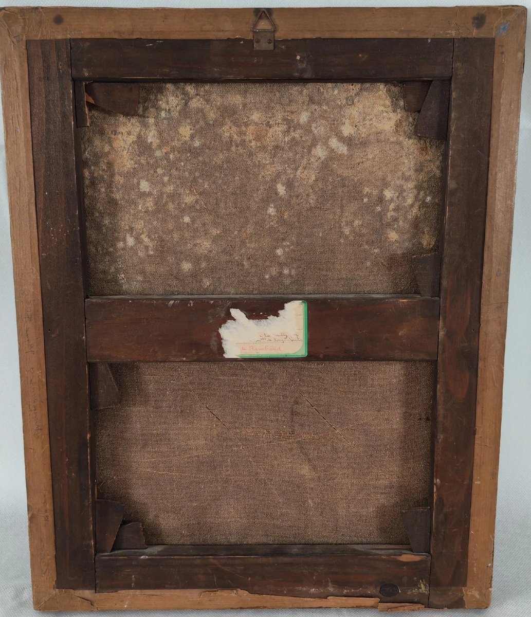 Portrait Of A Young Woman With A Cat, After Colson, Oil On Canvas, 18th Century-photo-4