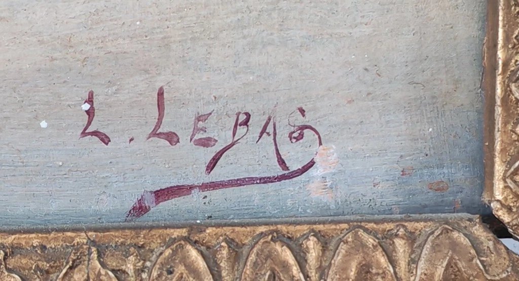 Léonie Lebas Scène de Genre Parisienne Huile/Panneau fin XIXème Siècle Signé-photo-4