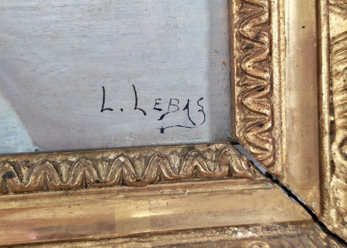 Parisian Genre Scene Signed Léonie Lebas Oil On Panel Late 19th Century-photo-6