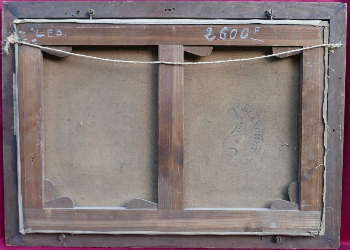 Albert Léchaudel Scène de Genre Rurale Huile/Toile fin du XIXème siècle-photo-5