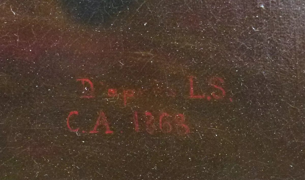 Scène De Genre Rurale Galante Huile/Toile Fin Du XIXème Siècle-photo-3