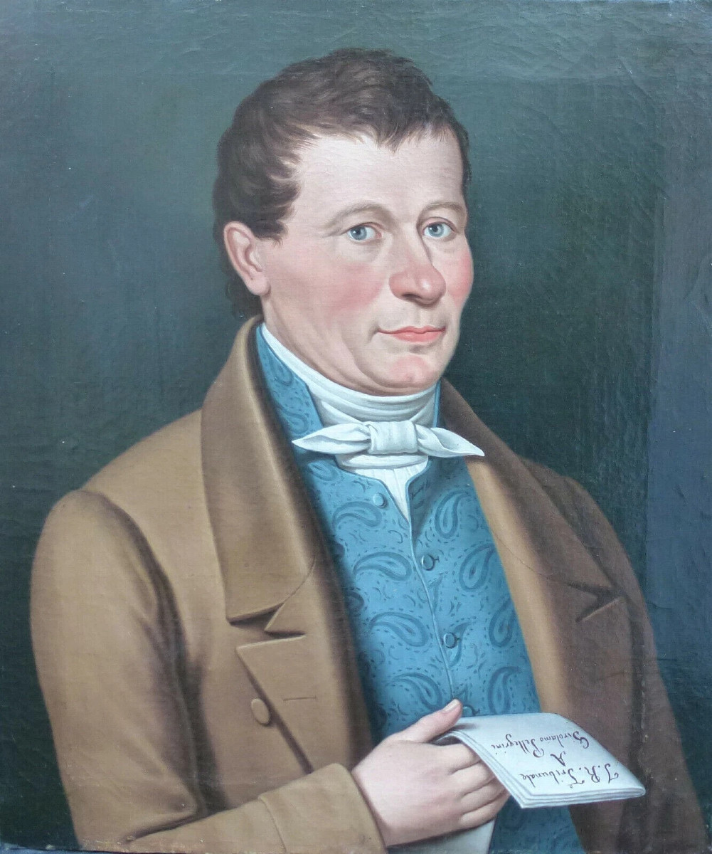 Portrait d'Homme Epoque Ier Empire Huile/Toile du XIXème siècle