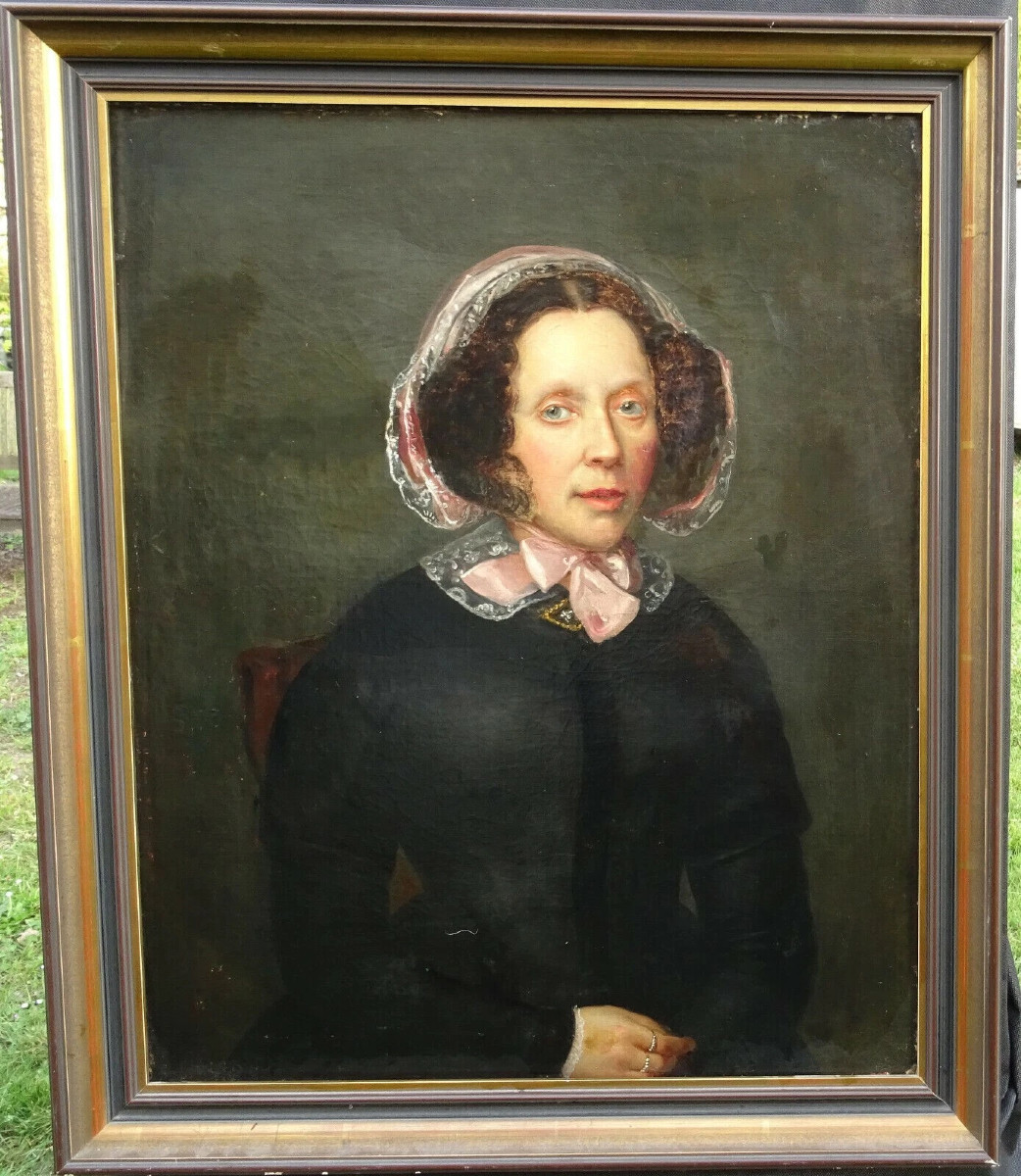 Portrait Of A Woman, Louis Philippe Period, Oil On Canvas, 19th Century