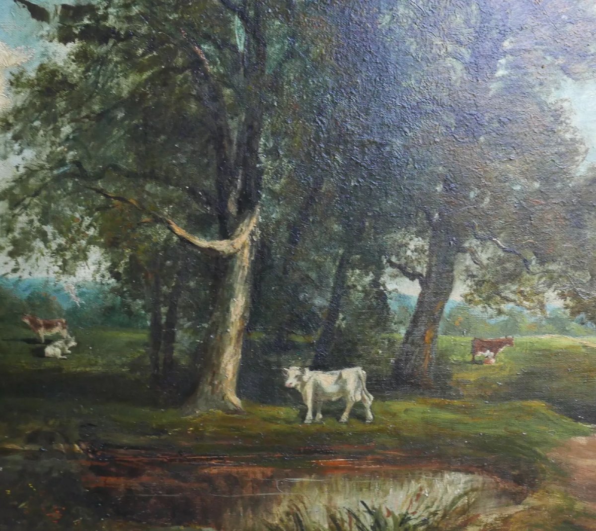 Signed Armand Dary 19th Century Oil On Canvas-photo-3