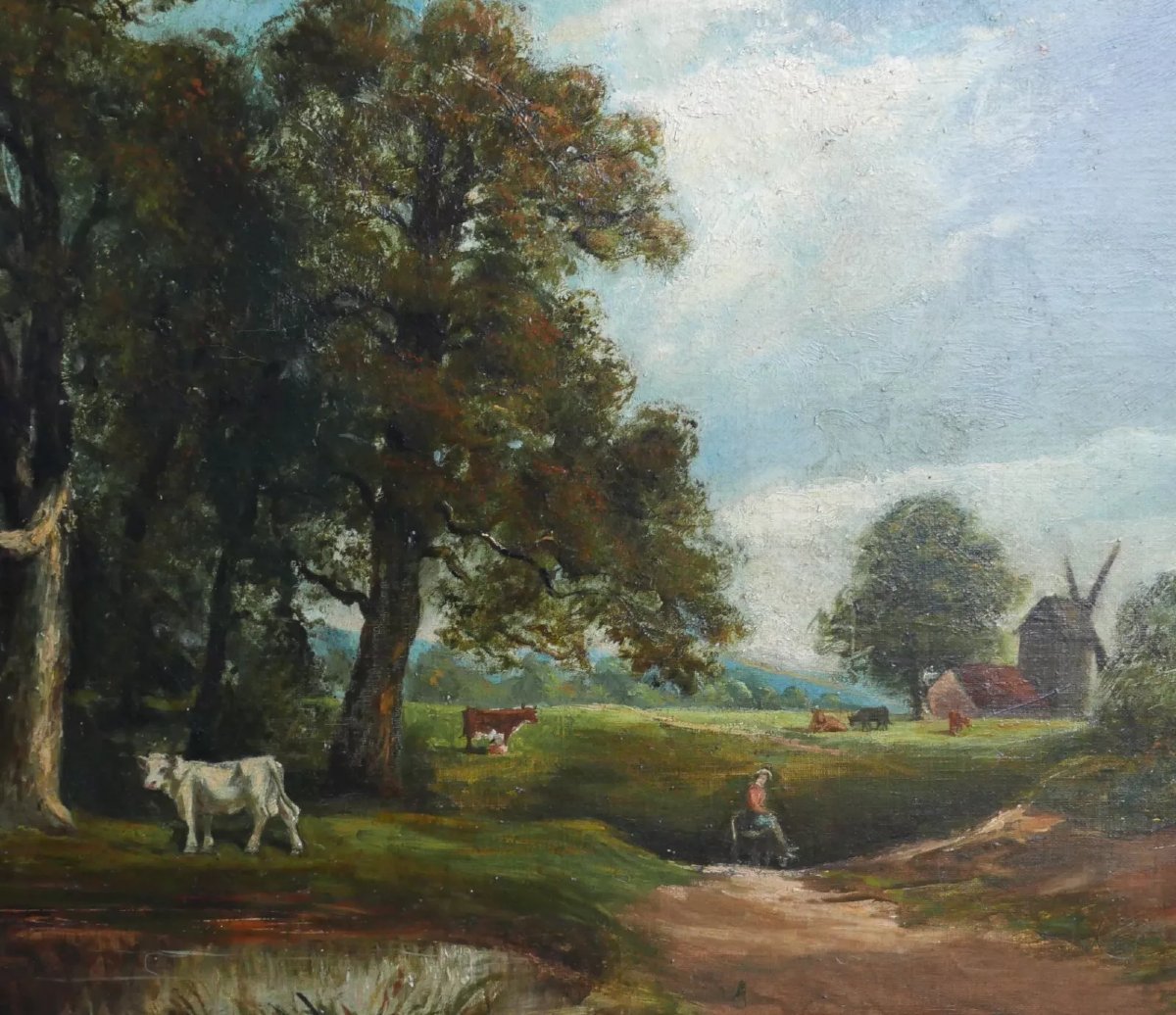 Signed Armand Dary 19th Century Oil On Canvas-photo-4