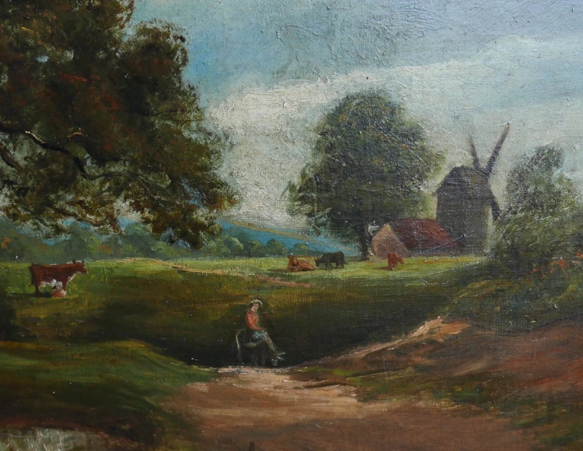 Signed Armand Dary 19th Century Oil On Canvas-photo-1