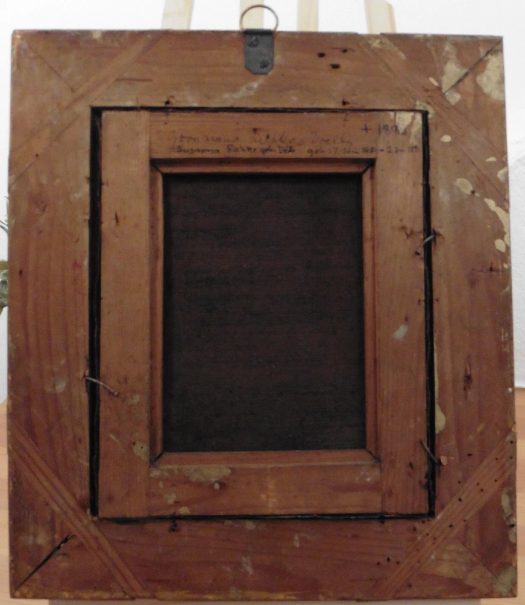 Painting Portrait Of A Woman Susanna Richter Oil/canvas 19th Century-photo-5