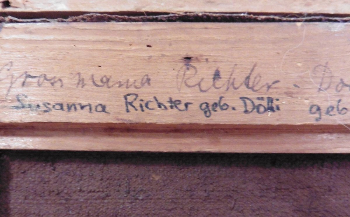 Painting Portrait Of A Woman Susanna Richter Oil/canvas 19th Century-photo-7