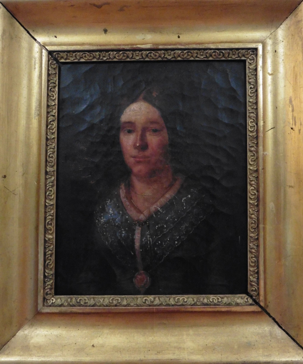 Painting Portrait Of A Woman Susanna Richter Oil/canvas 19th Century