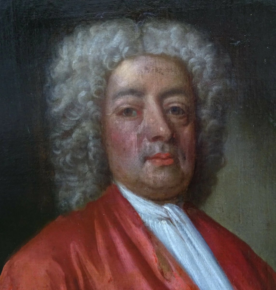 Portrait Of A Man 18th Century French School Oil/toile-photo-3