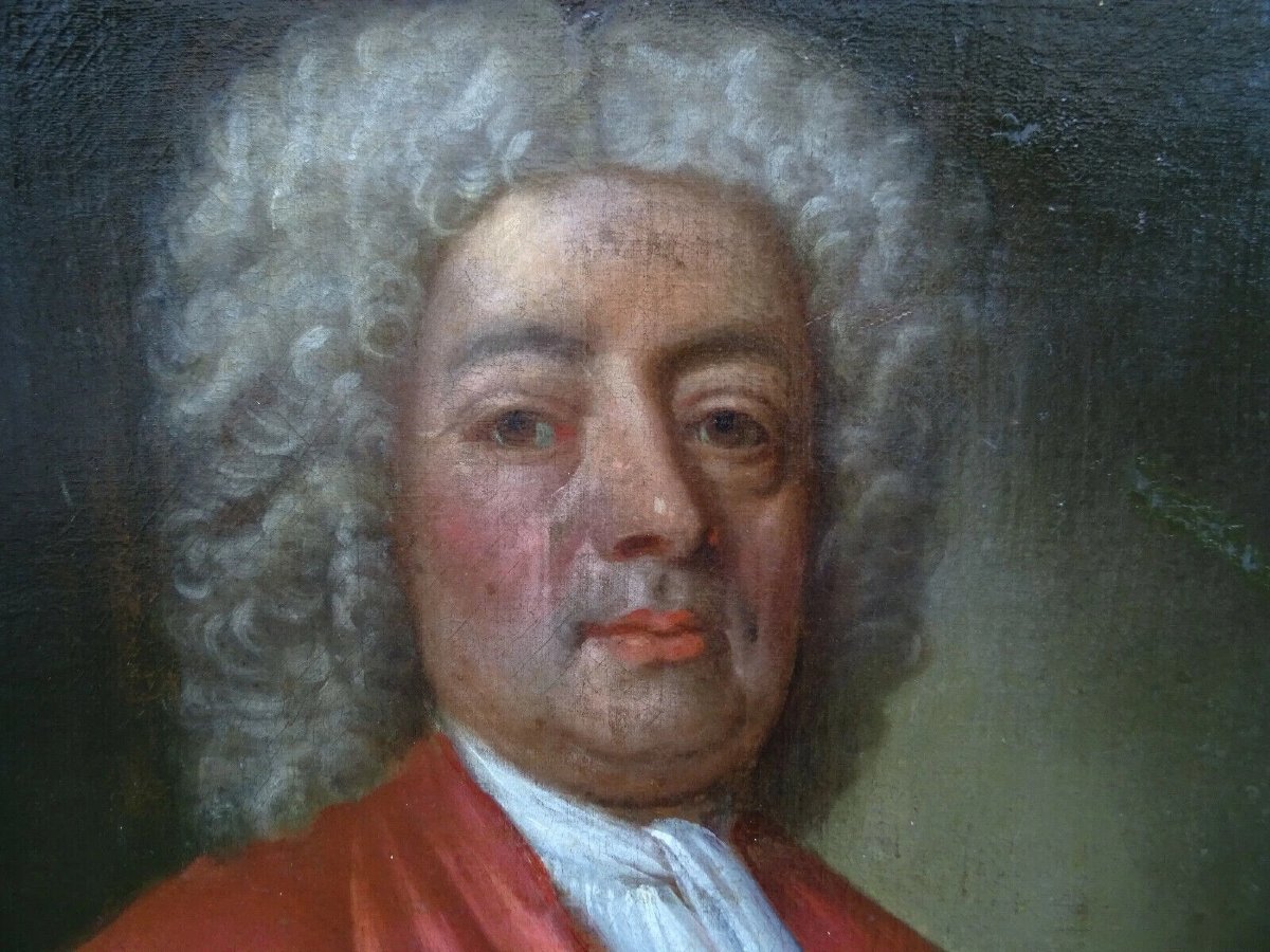 Portrait Of A Man 18th Century French School Oil/toile-photo-5