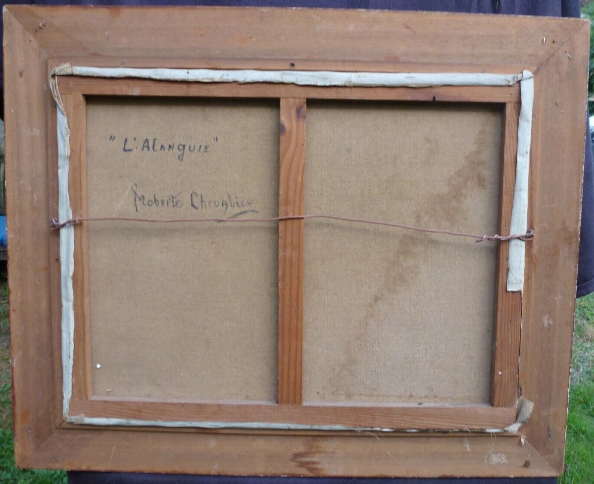 Roberte Chevalier Nude Portrait Of A Woman Oil/canvas 20th Century-photo-5