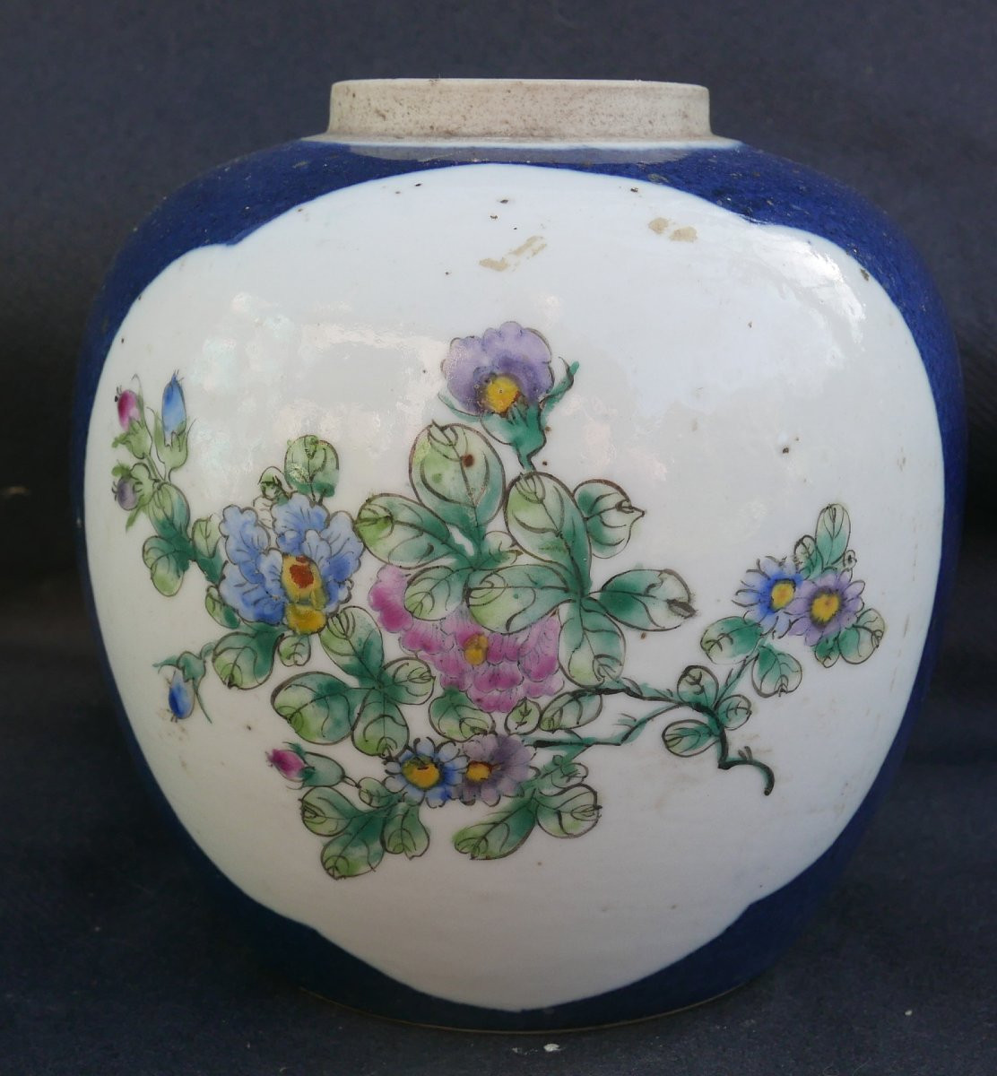 Pot à Gingembre en Porcelaine de Chine fin XIXème siècle-photo-2
