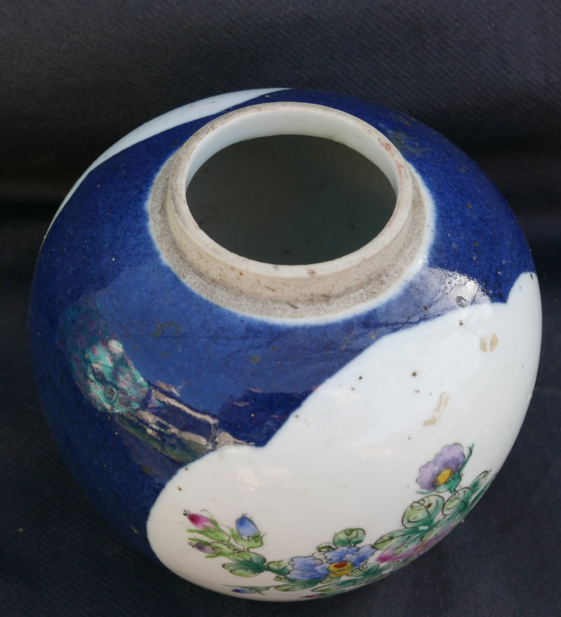 Pot à Gingembre en Porcelaine de Chine fin XIXème siècle-photo-3