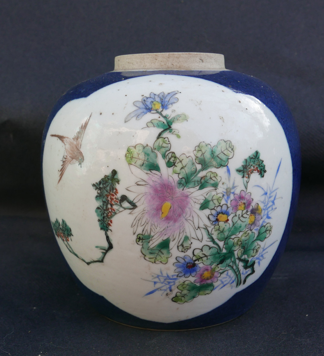 Pot à Gingembre en Porcelaine de Chine fin XIXème siècle
