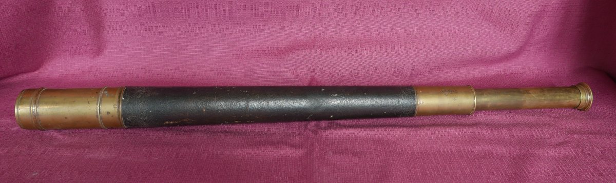 Antique Marine Spotting Scope, Signed R & C Avizard, Paris, 19th Century-photo-2