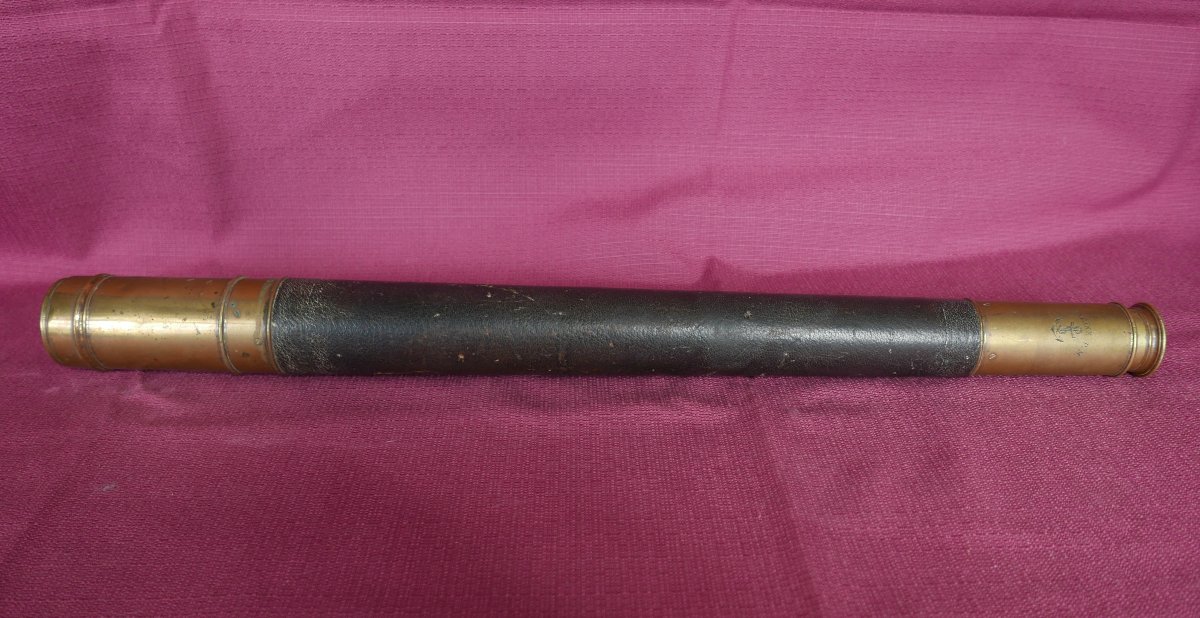 Antique Marine Spotting Scope, Signed R & C Avizard, Paris, 19th Century-photo-2