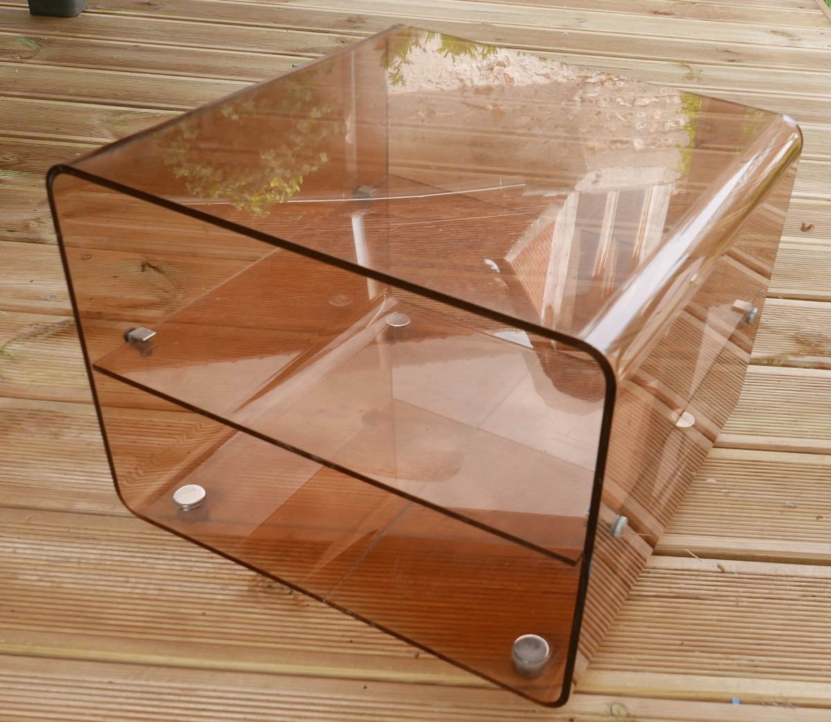 Michel Dumas Designer Coffee Table, Produced By Roche Bobois, Plexiglass, 1970s