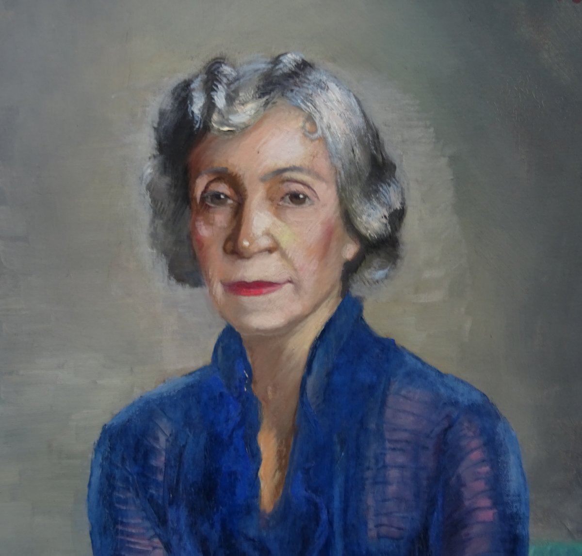 Paul Colin Portrait Of Woman French School Of The Twentieth Century Oil On Canvas-photo-4