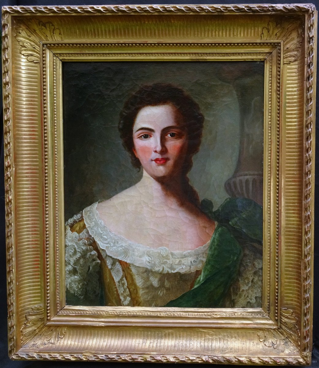 Suiveur De Nattier Portrait De Femme Jane Stanhope Comtesse Hst XVIIIème Siècle
