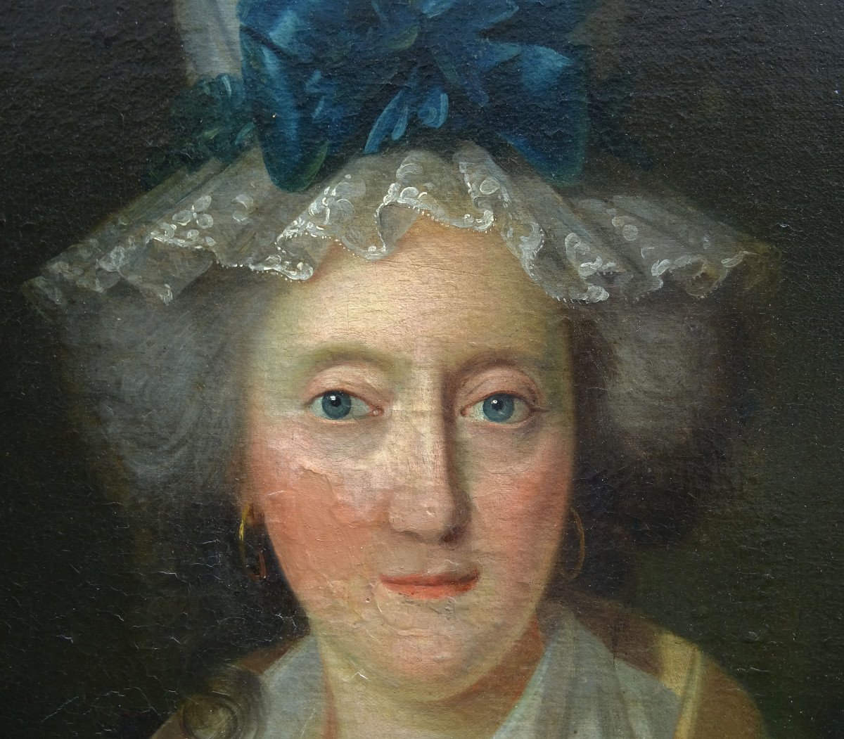 Portrait Of Woman Of Louis XVI Period French School Of The XVIIIth Century Hst-photo-5