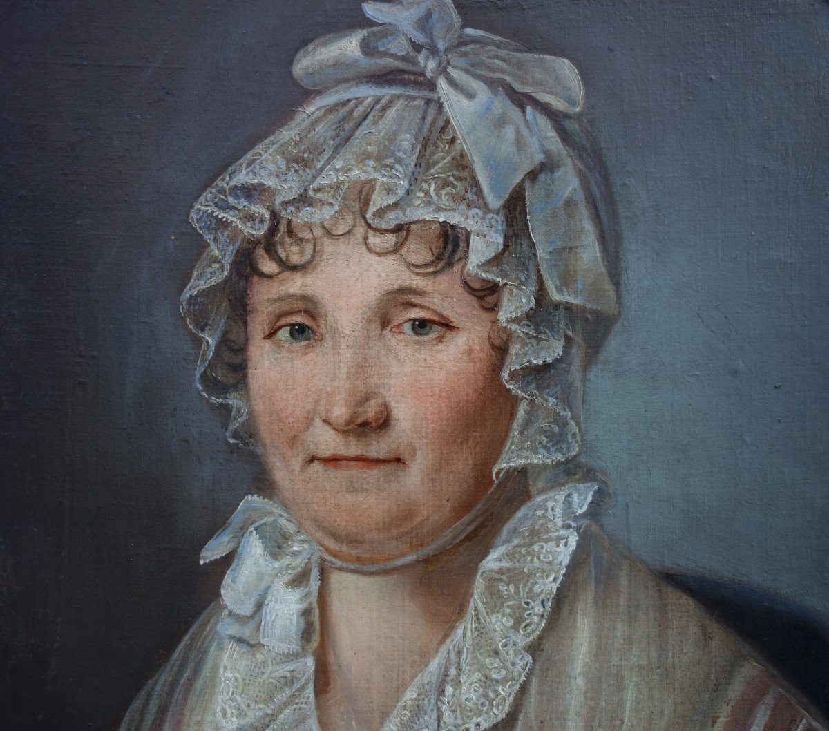 Portrait Of Woman Empire Period French School From The Beginning Of The XIXth Century H/t-photo-1