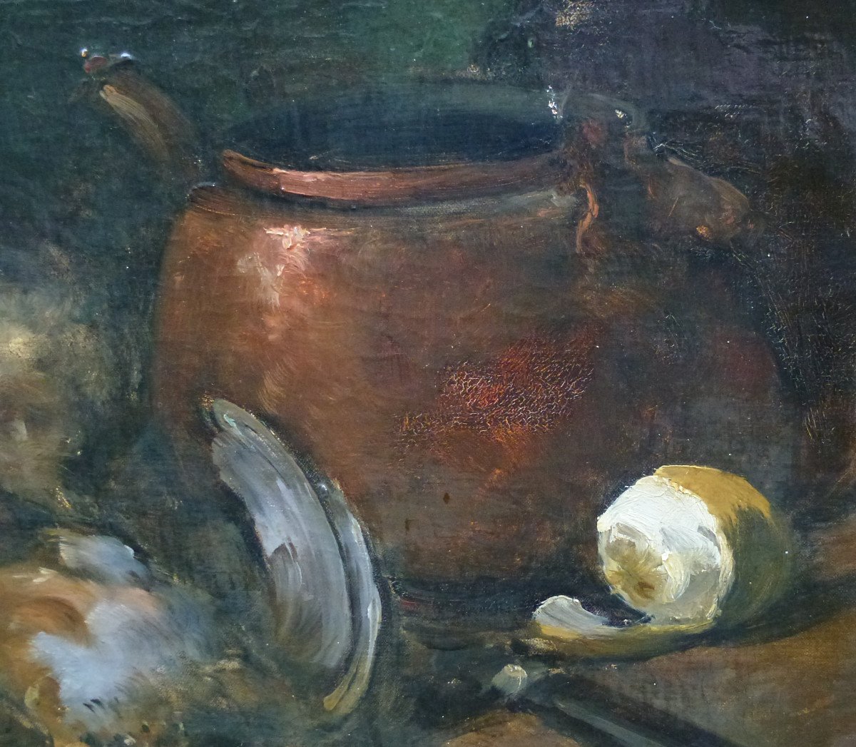 Giroud Painting Still Life With Hare French School XIXth Century Oil / Canvas-photo-4