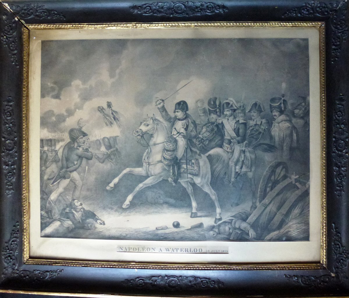Bataille De Waterloo Epoque Napoléon Ier Gravure Du XIXème Siècle-photo-3