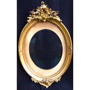 Oval Rockery Frame Louis XV Style XIXth Century For Chassis 40 X 30.5