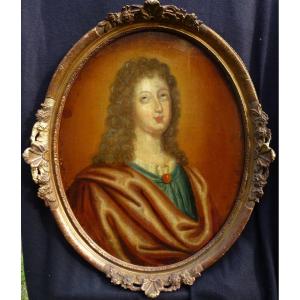 Portrait Of Man Jesus Christ Oil / Canvas From The Eighteenth Century