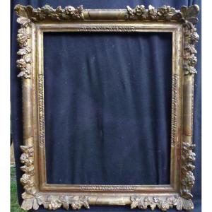 N°875 18th Century Style Frame In Wood And Stucco For Chassis 66 X 55 Cm