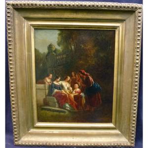 Fortune Teller Genre Scene Oil/canvas From The 19th Century