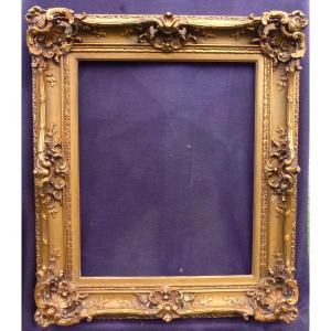 N° 896 19th Century Frame Baroque Style Late 19th Century For Chassis: 62.5 X 51.5 Cm