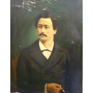 Portrait Of A Man French School Late 19th Century Oil/canvas