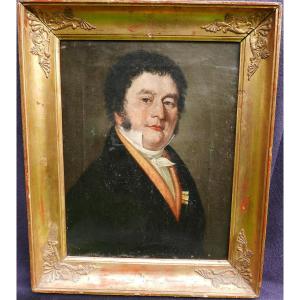 Appiani Portrait d'Homme Epoque Louis XVIII Huile/toile Du XIXème Siècle Signé