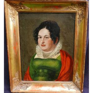 Appiani Portrait De Femme Epoque Louis XVIII Huile/toile Du XIXème Siècle Signé
