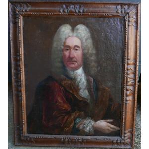Portrait d'Homme Monsieur De Pomponne Huile/toile Du XVIIIème Siècle