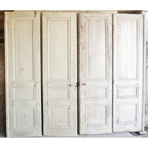 4 Large Antique Haussmann Interior Doors From The 19th Century