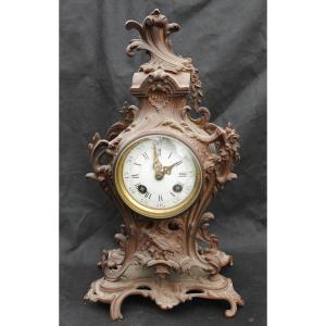 19th Century Louis XV Rococo Style Cartel Clock In Bronze