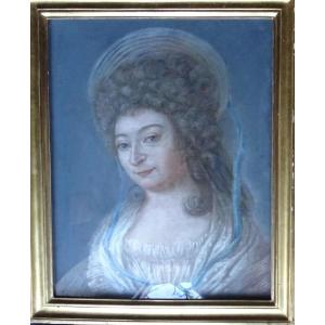 Portrait Of A Woman Louis XVI Period 18th Century Pastel