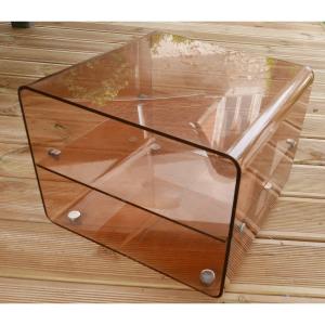 Michel Dumas Table Basse Design éditée par Roche Bobois Plexiglass Années 70