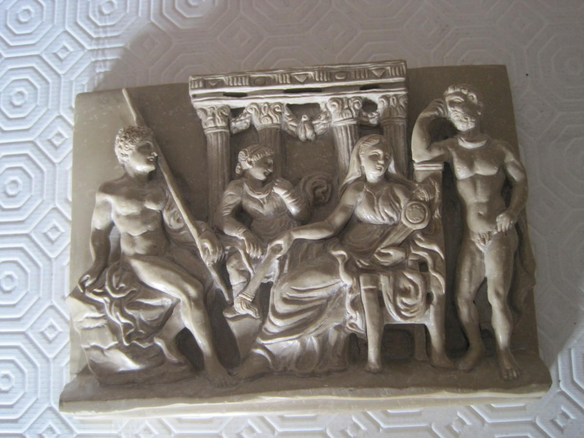 Plaque In Lava Stone Sculpted With Classic Figures, Italy XIXxxxxxxxxxxxxxx Century-photo-5