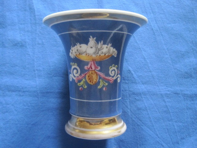 Petit Vase En Porcelain Décoré d'Un Paysage, Vieux  Paris, XIXe Siècòe-photo-3