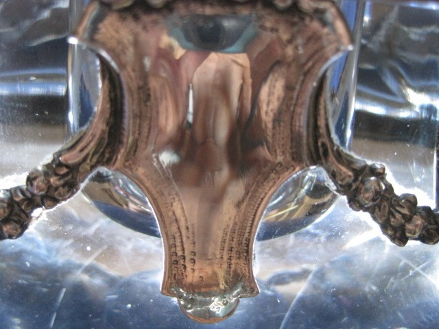 Elegant Silver And Crystal Inkwell, Italy, End XIX Century-photo-2