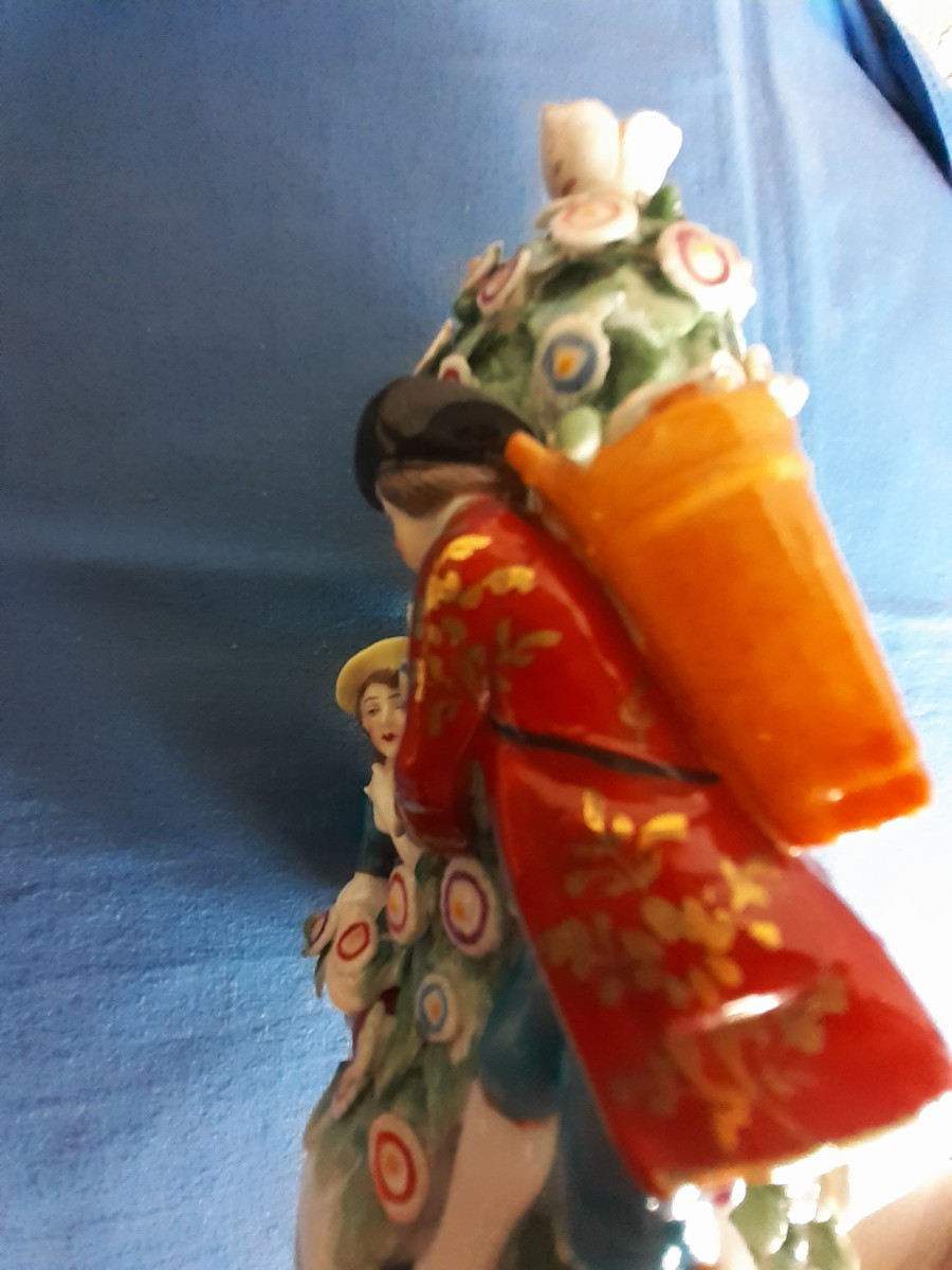 Large Porcelain Perfume Bottle Decorated In Rilief, France End 19th Cd-photo-4