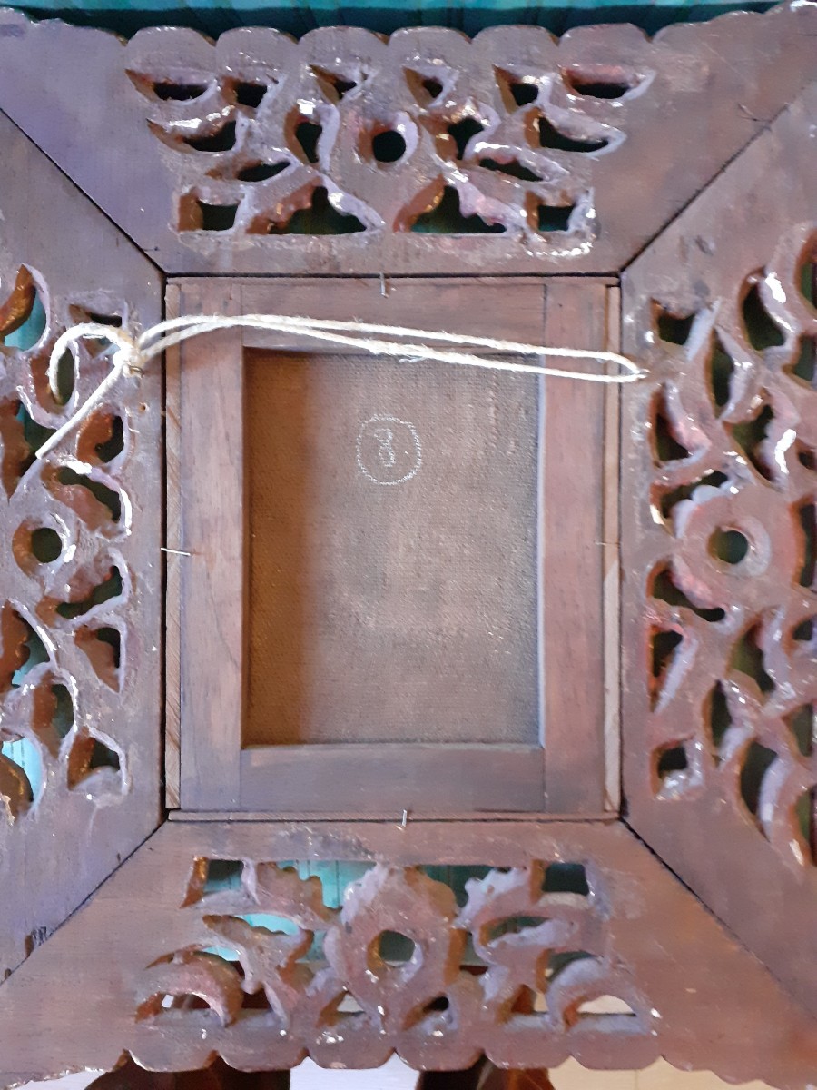 Spanish Or  South American School, Oil On Canvas, Madonna And Child, 19th Cntury-photo-3