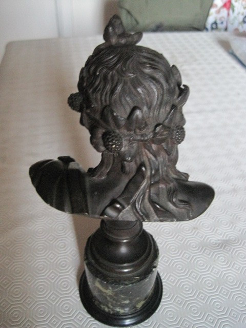 Statue en bronze de Antinous, Italie vers 1880-photo-3