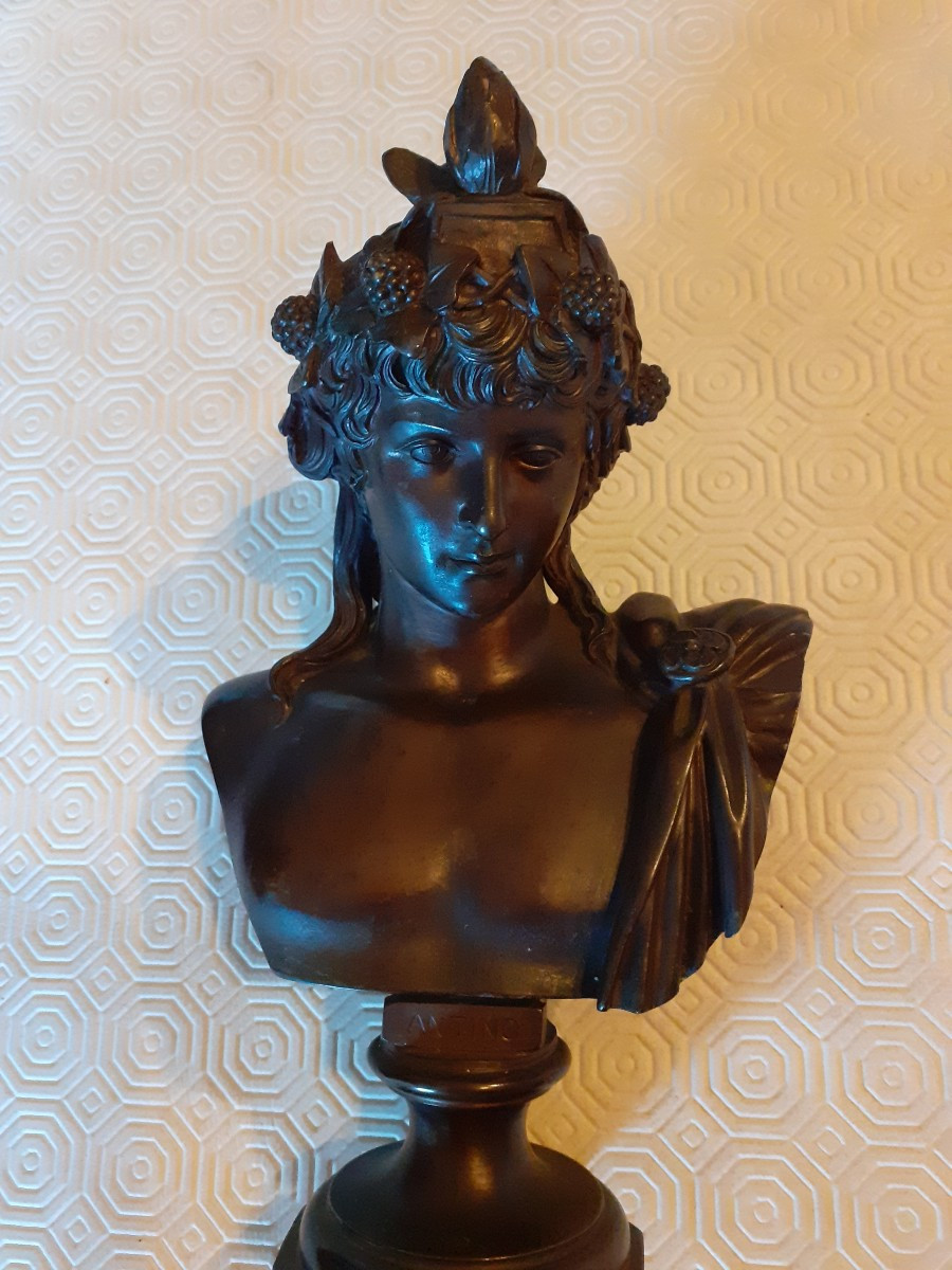 Statue en bronze de Antinous, Italie vers 1880